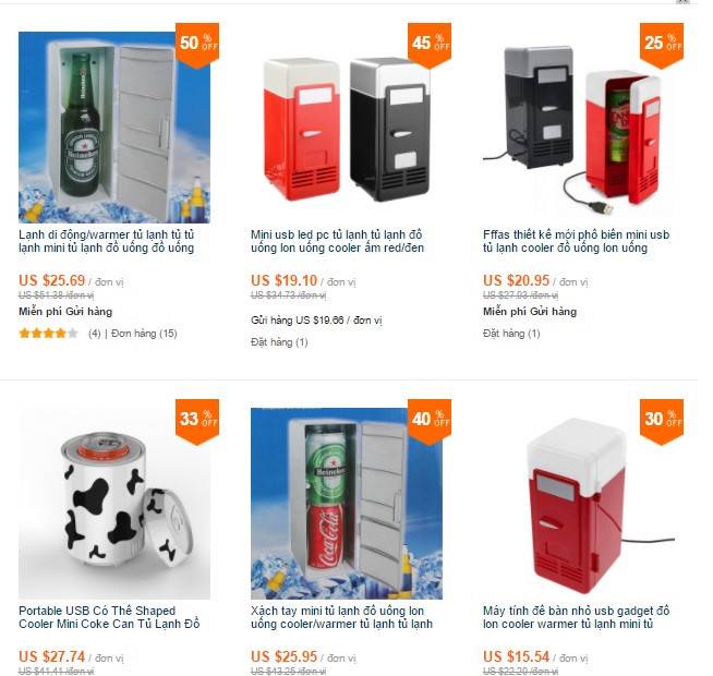 Tủ lạnh đựng được 4 lon Coca, quạt USB ồ ạt đổ bộ chợ mạng